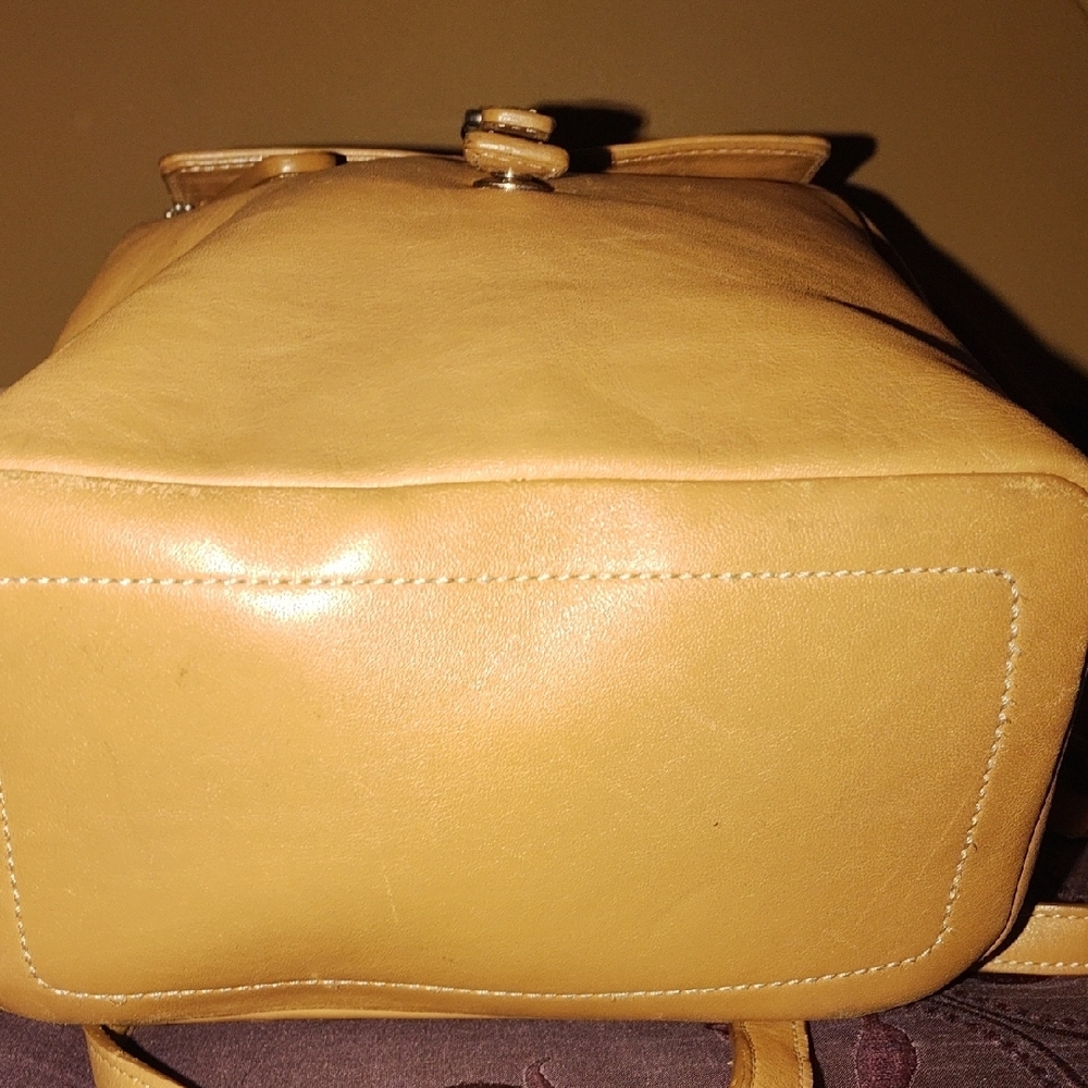 Coach Tan Leather Backpack - Picture 4 of 8